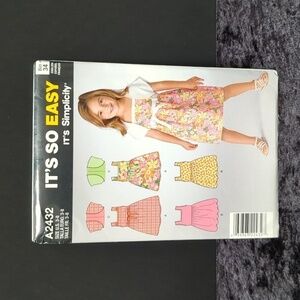 Simplicity A2432 Uncut/Unused Girl's Dress & Shrug Pattern Size 3-8